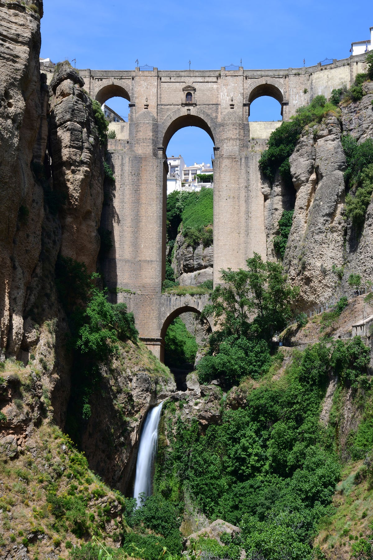 Framed Puente Nuevo from Arco De Cristo, Ronda, Spain