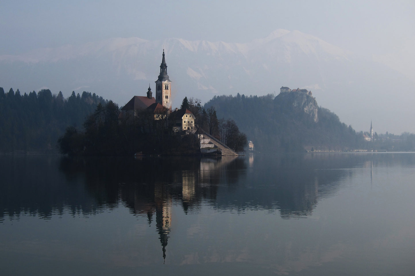 Canvas Lake Bled Morning